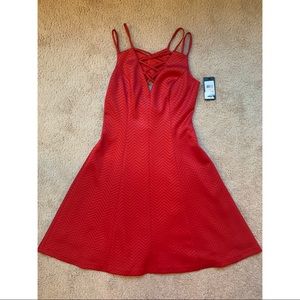 Red A line dress